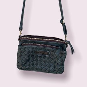 PIKOLINOS Faura Braided Leather Mini Crossbody